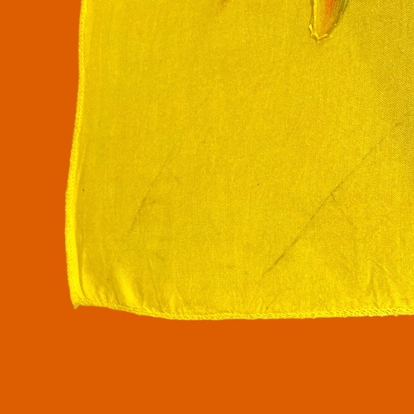 VENICE BLUE Bright Yellow Strapless Halter Dress with Floral & Embroidery, OS. - Picture 16 of 16